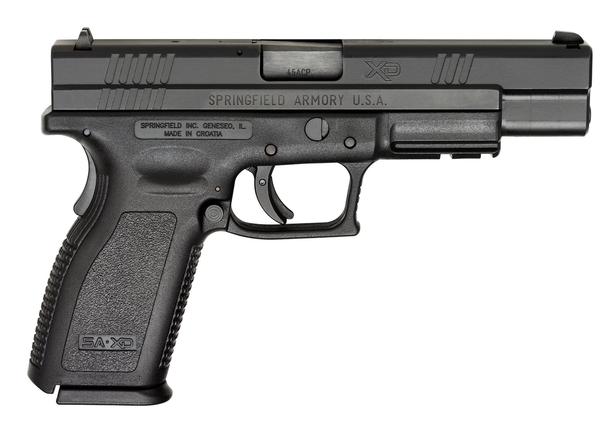 Springfield Armory XD9621 XD Tactical *CA Compliant 45 ACP 10+1 5" Black Steel Barrel, Black Melonite Long/Serrated Steel Slide, Black Polymer Frame w/Picatinny Rail