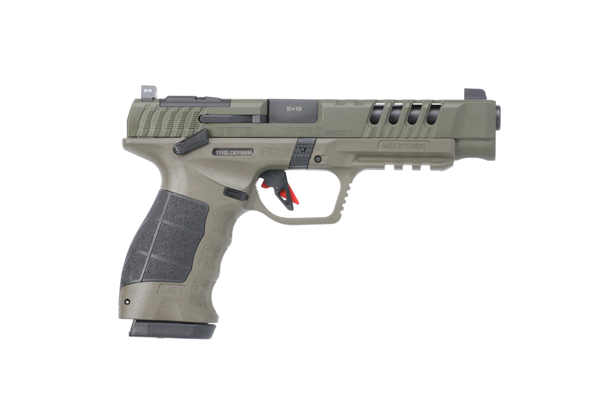 SAR9 SPORT GEN3 9MM ODG 5.2" # OD GREEN CERAKOTE