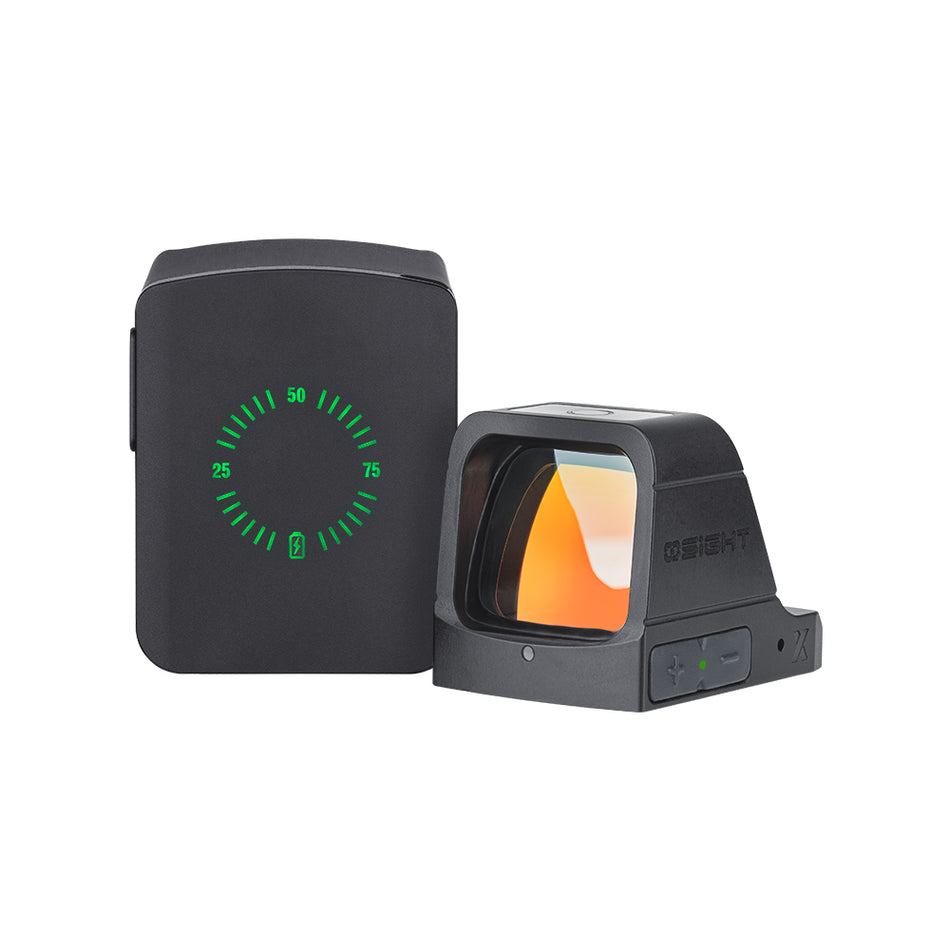 Osight X Black Anodized 1x Red Dot Sight 3 MOA Dot and 32 MOA Circle Reticle