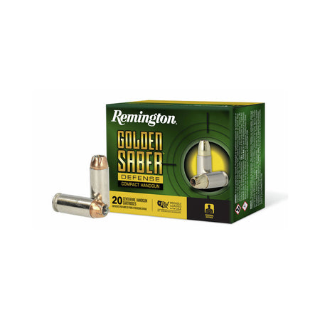 Remington R21370 Golden Saber Brass Jacket Hollow Point  180 Grain 10mm Auto