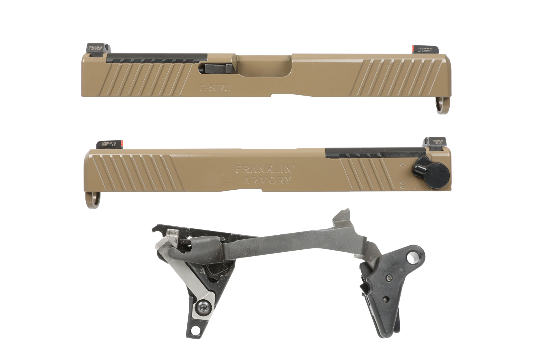 Franklin Armory G17 Gen 3 Binary Complete Slide Assembly FDE